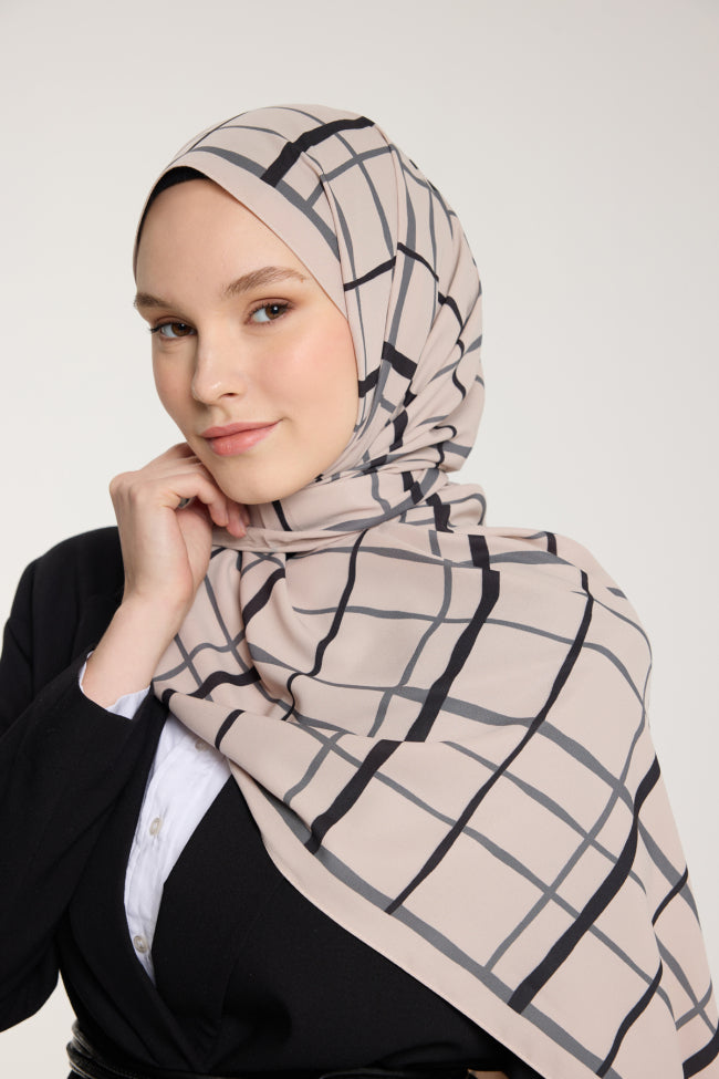 Chequered Beige/Black