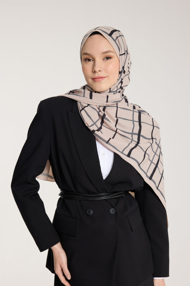 Chequered Beige/Black
