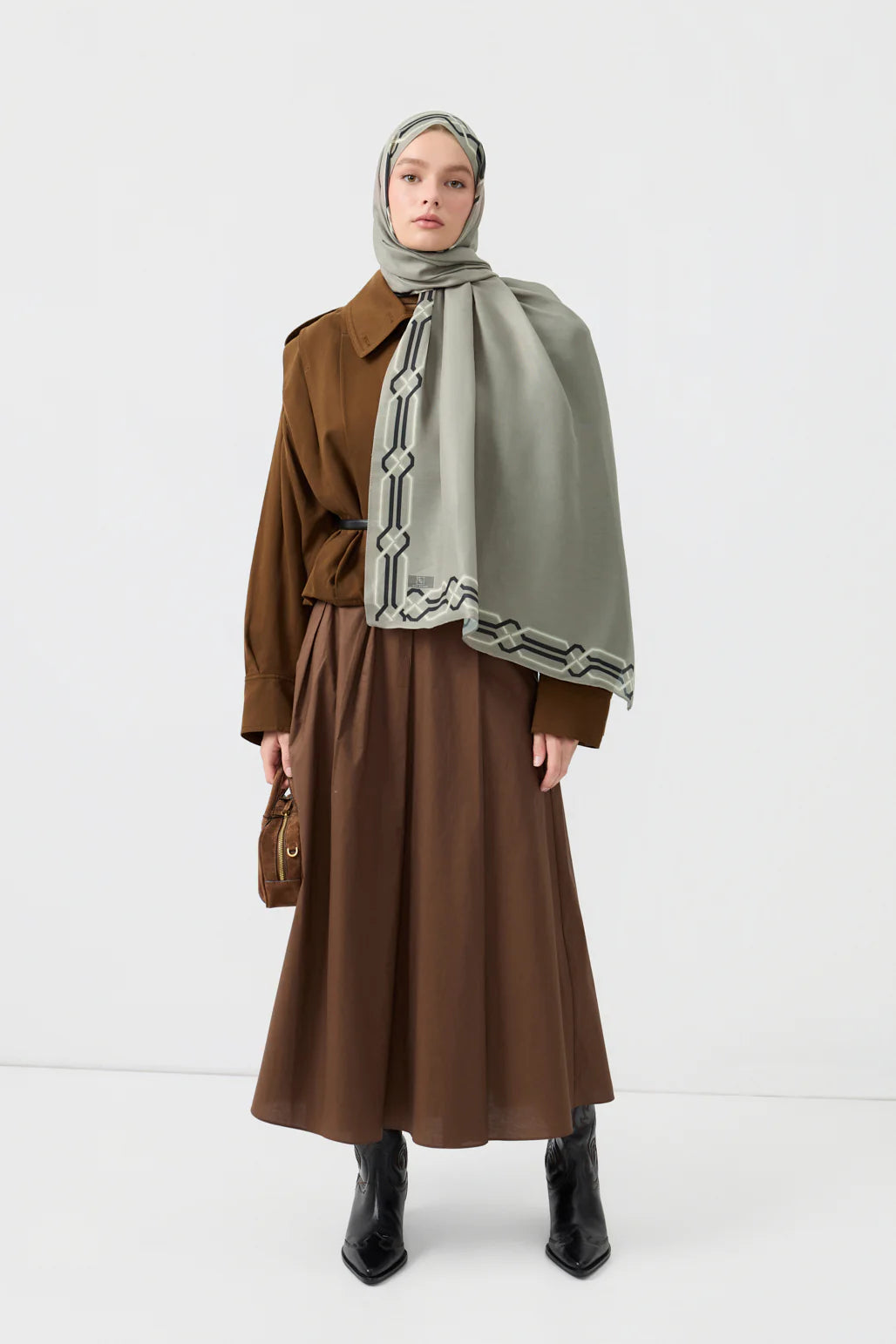 Heritage Hijab Light Sage