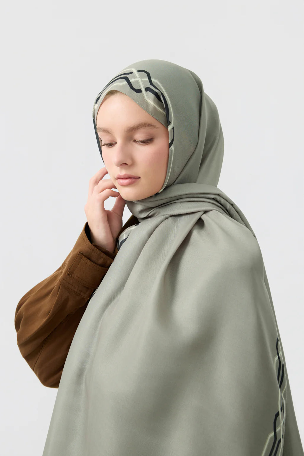 Heritage Hijab Light Sage